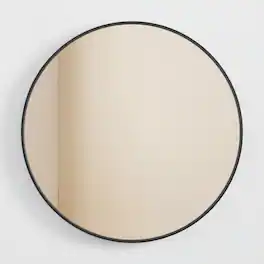 AOITUN - Elegant Wall-Mounted Mirrors for Bathrooms - Round Black Frame Mirror 20 Inch