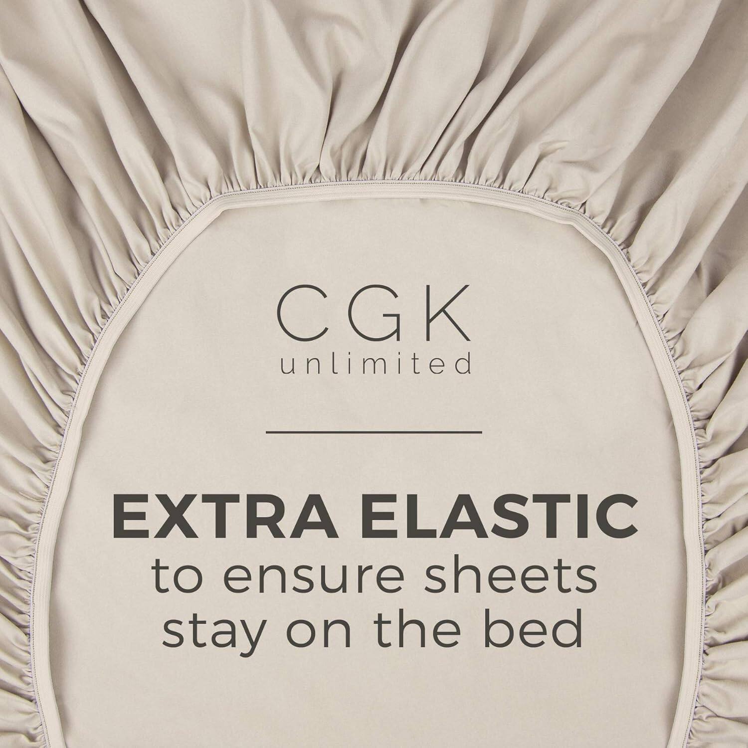 CGK unlimited  
EXTRA ELASTIC  
to ensure sheets stay on the bed