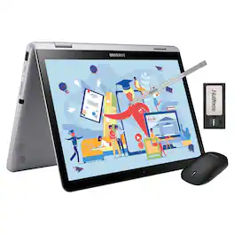 Samsung - 12.2" FHD 2-in-1 Touchscreen Chromebook Plus Laptop,Intel Dual-Core,4GB RAM,64GB eMMc,128GB Docking Set - Silver
