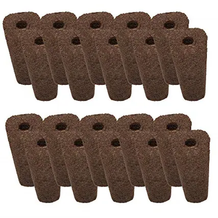 Front. Ivation - Hydroponic Seed Sponges – Compatible with Aerogarden, Ideal for Plant Growth & Water Flow. - Brown.