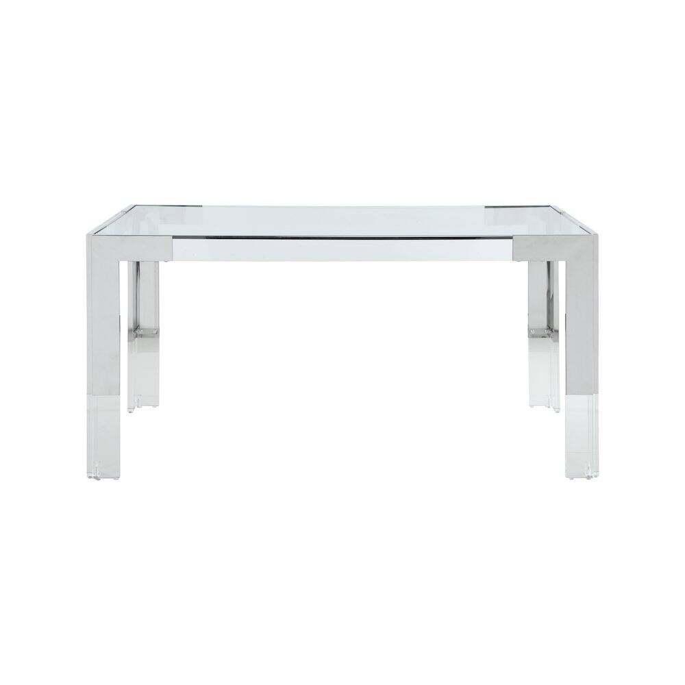 Alt View 1. Meridian Furniture - Casper Rich Chrome Dining Table - Rich Chrome.