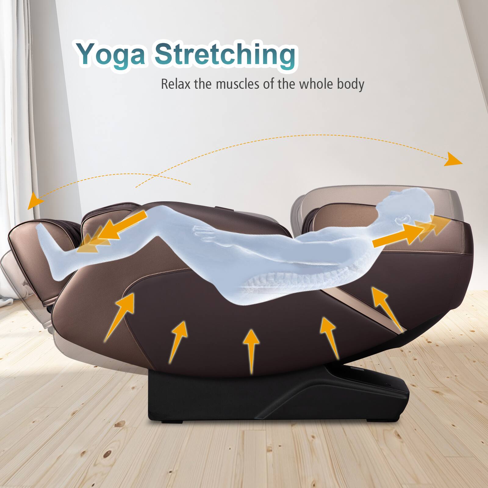 Yoga Stretching  
Relax the muscles of the whole body