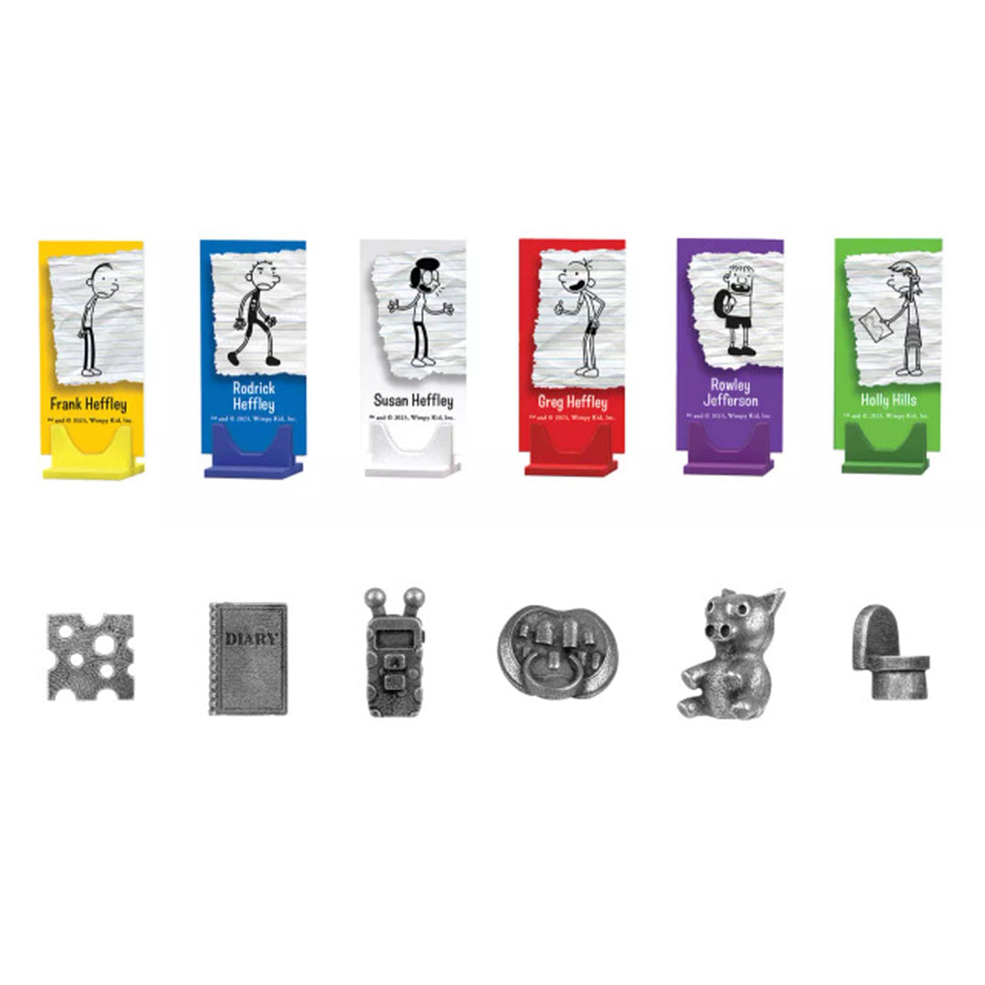 Frank Heffley  
Rodrick Heffley  
Susan Heffley  
Greg Heffley  
Rowley Jefferson  
Holly Hills  
DIARY