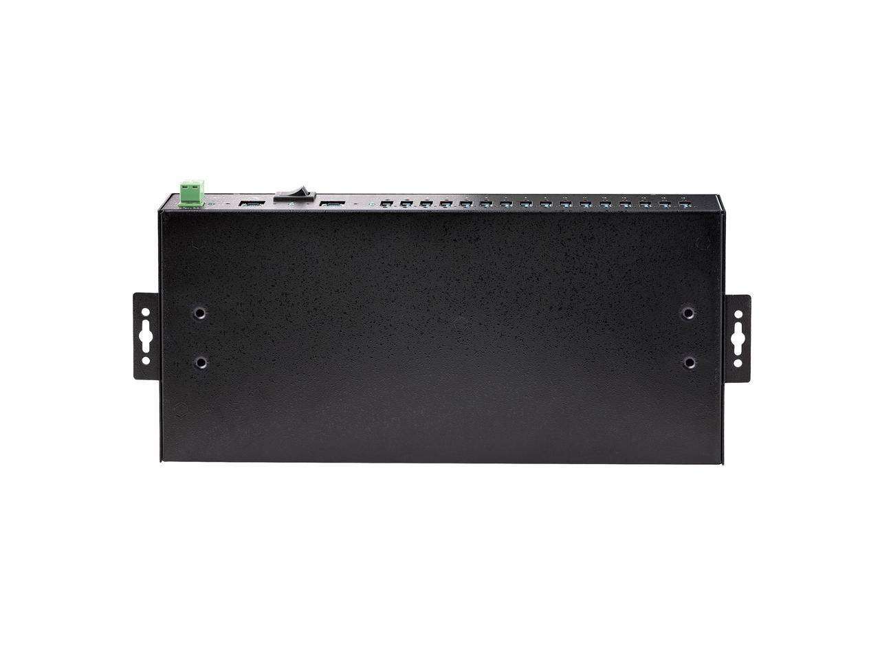 Alt View 4. StarTech.com - StarTech 16-Port Industrial USB 5Gbps Hub with Power - Mountable - Terminal Block - Dual-Host (S5G16AINDS-USB-A-HUB).