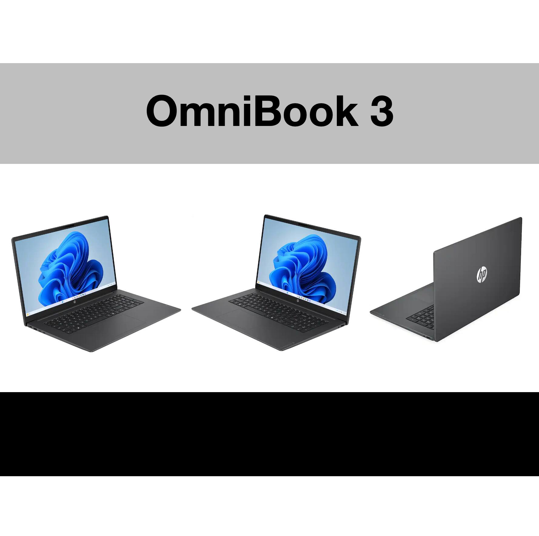 Alt View 1. HP - OmniBook 3 Laptop 17.3 FHD Display (Ultra 7-255U, 64GB, 2TB SSD, Win 11 Pro) w/Dockztorm Wireless Mouse - Mica Silver.