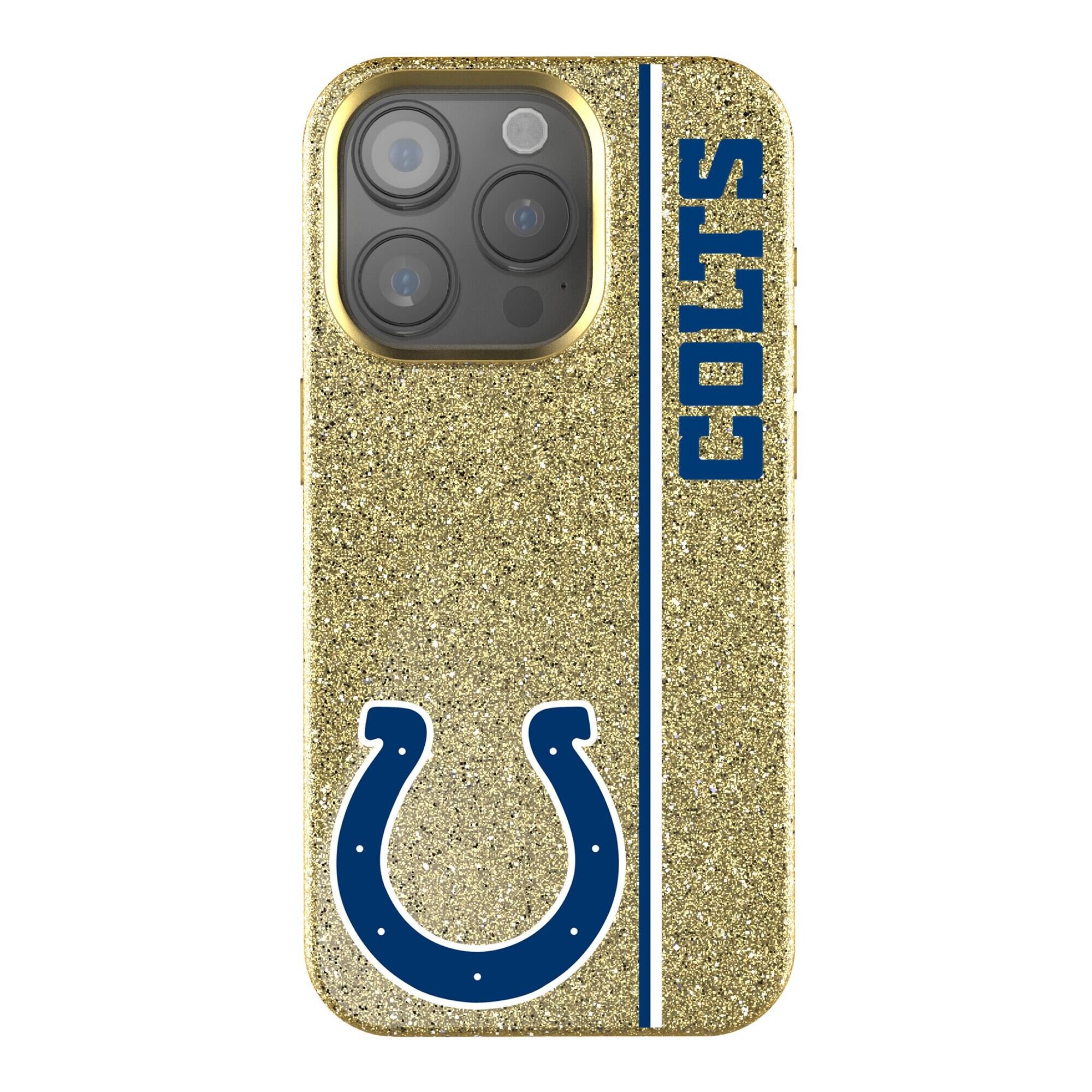 Front. Keyscaper - Indianapolis Colts iPhone Bling Case - 15 - Gold.