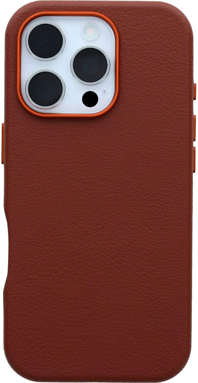 OtterBox - Symmetry Cactus Leather Series Hard Shell for MagSafe for Apple iPhone 16 Pro - Rich Adobe - Front_Zoom