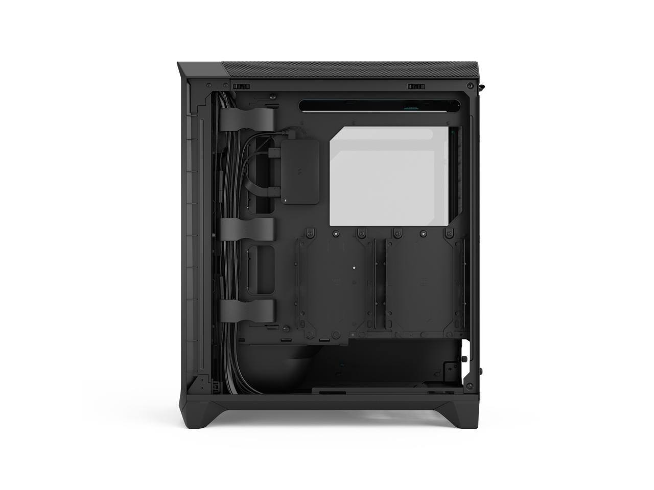 Alt View 2. Fractal Design - Fractal Design Meshify 3 Ambience Pro RGB ATX mATX Mid Tower PC Case - Black Chassis with Light Tinted TG Side Panel - Black.