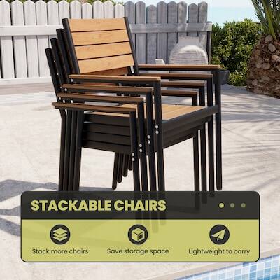STACKABLE CHAIRS

- Stack more chairs
- Save storage space
- Lightweight to carry
