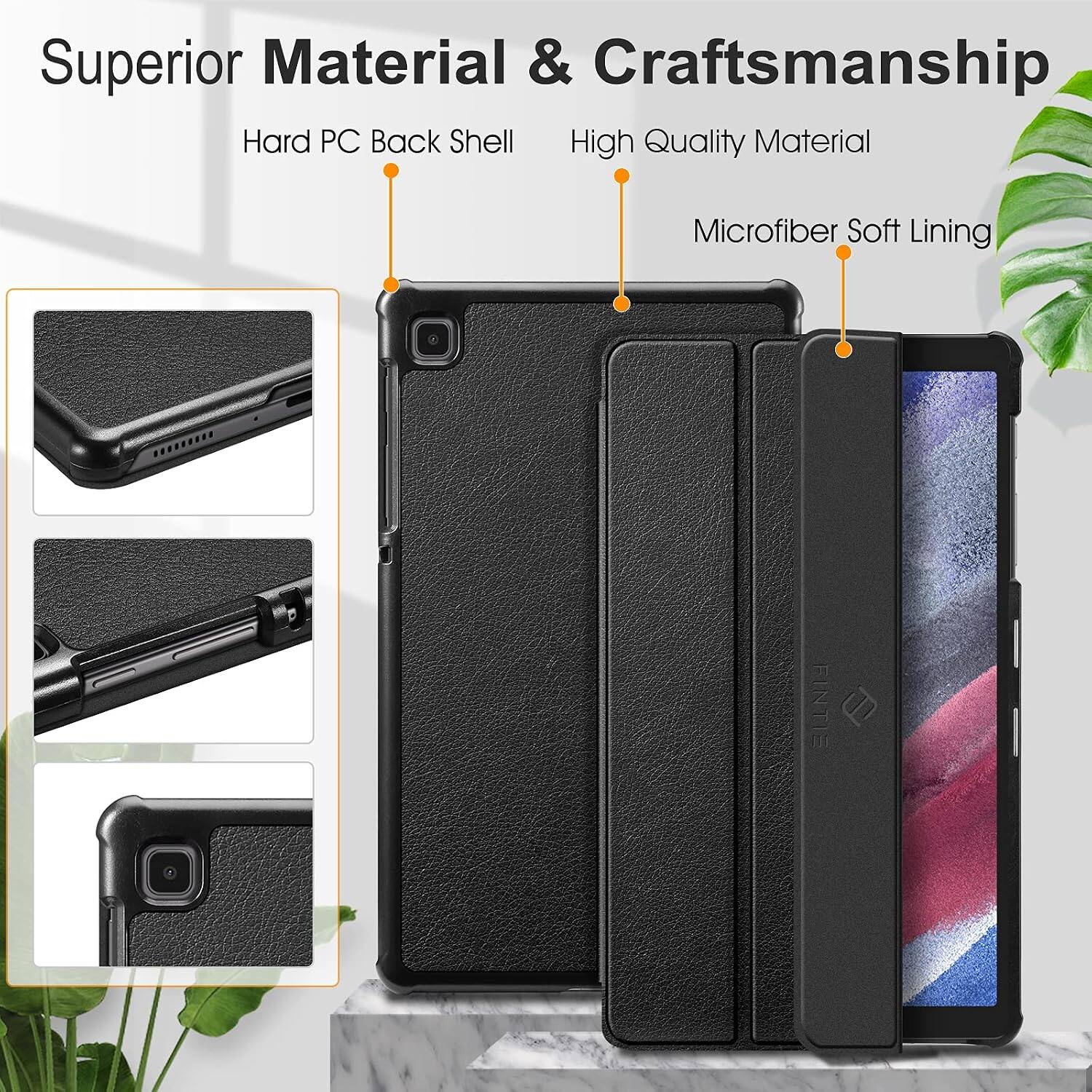 Superior Material & Craftsmanship  
Hard PC Back Shell  
High Quality Material  
Microfiber Soft Lining