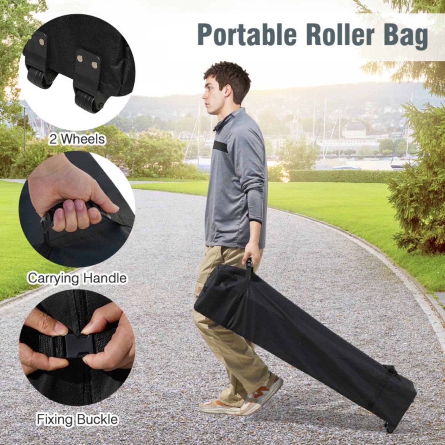 Portable Roller Bag

- 2 Wheels
- Carrying Handle
- Fixing Buckle