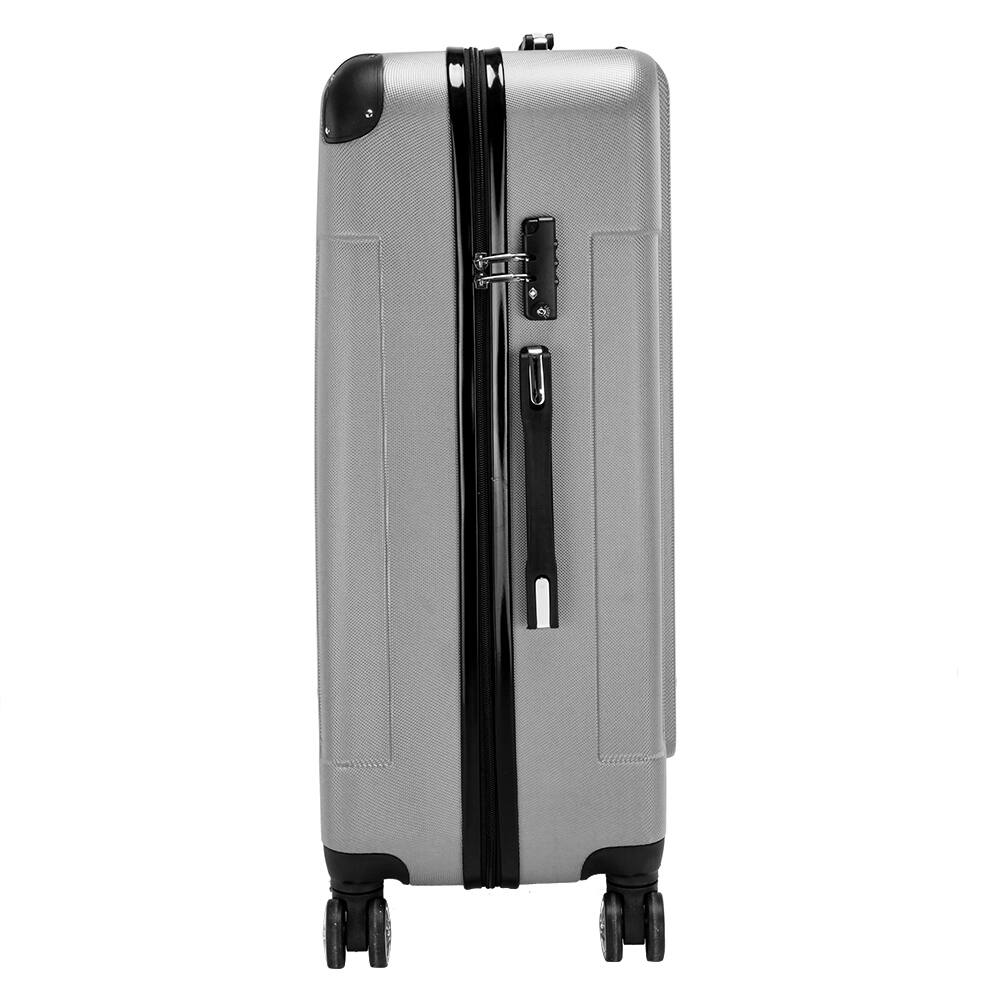 Alt View 7. Winado - 20"/24"/28" 3-Piece Hardshell Carry-On Luggage Set, Lightweight ABS Suitcase with Spinner Wheels & TSA Lock - Silver Grey.