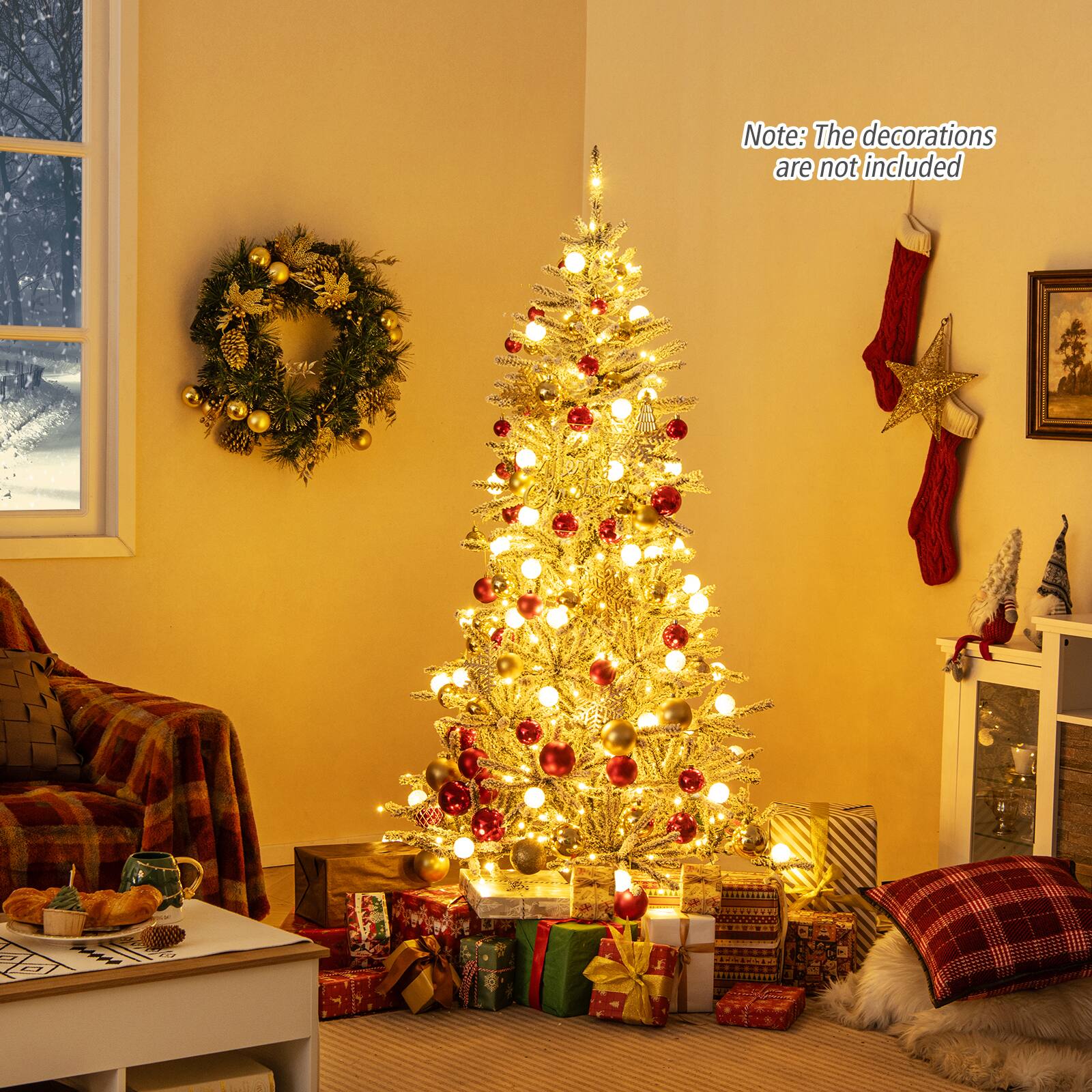 Note: The decorations are not included