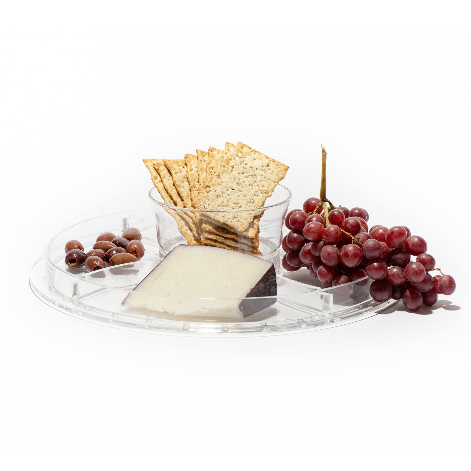 Angle. Better Houseware - Better Houseware 885 Convertible 3-piece Clear-acrylic Cake Cover Set - clear.