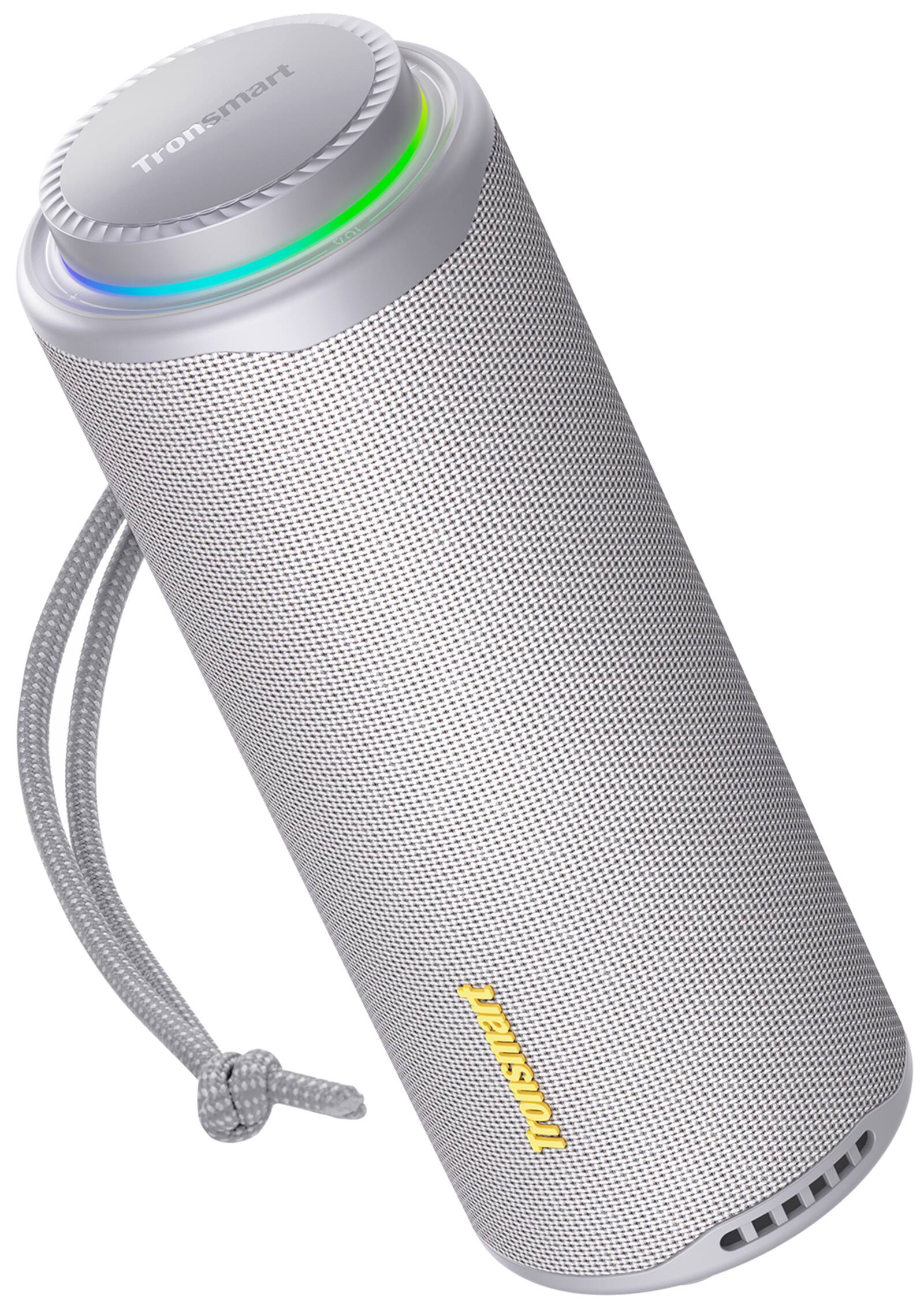 Tronsmart - T8 Portable Bluetooth 5.3 Speaker, 40W 360° Surround Deep Bass, TWS, Custom EQ & RGB, IPX7 Waterproof, 18H for Outdoor - Gray