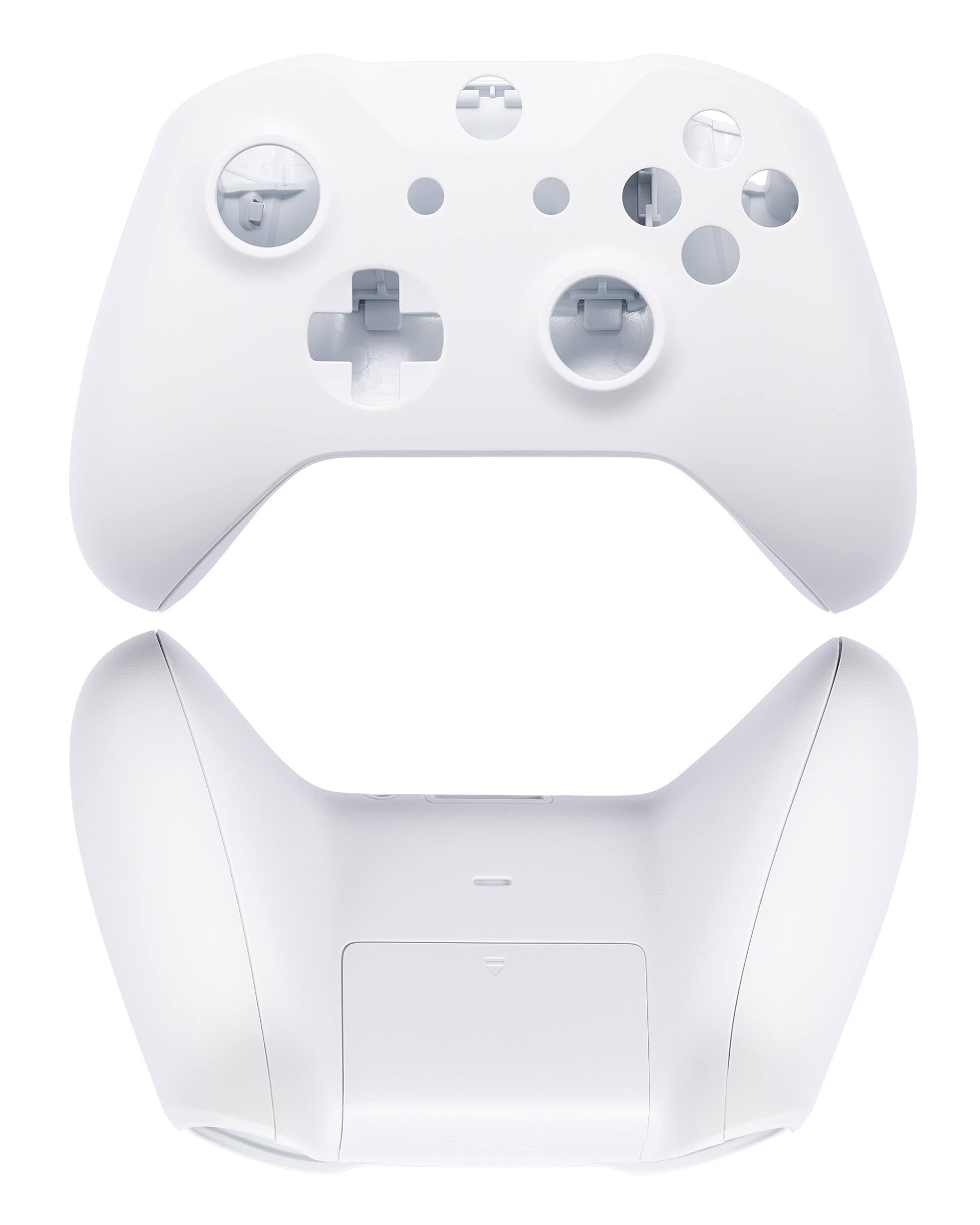 Alt View 4. Microsoft - Controller Faceplate Shells (Top and Bottom) Compatible For Xbox One S - White - White.