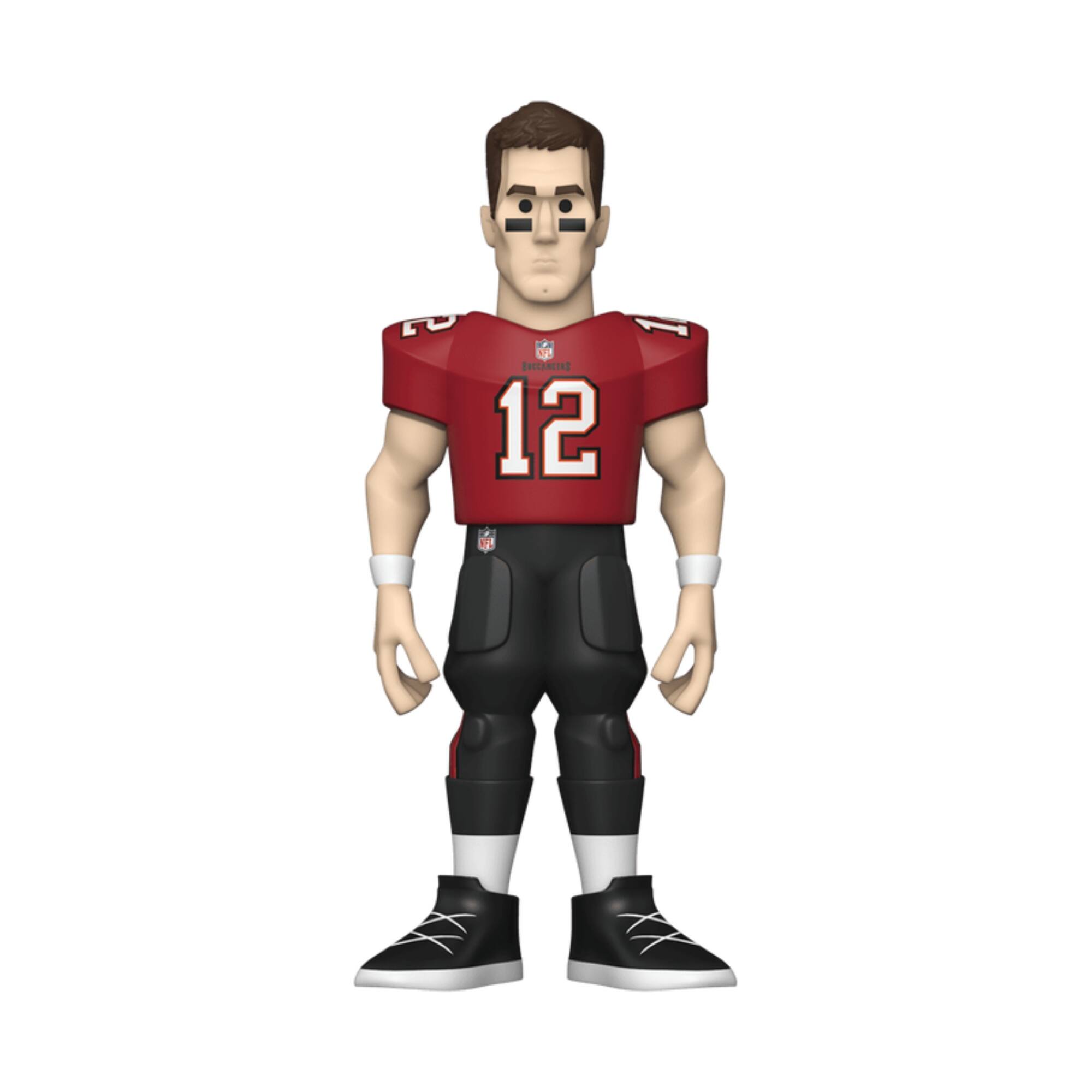Alt View 2. Funko - Tampa Bay Buccaneers NFL Funko Gold 5 Inch Vinyl Figure | Tom Brady - Red.