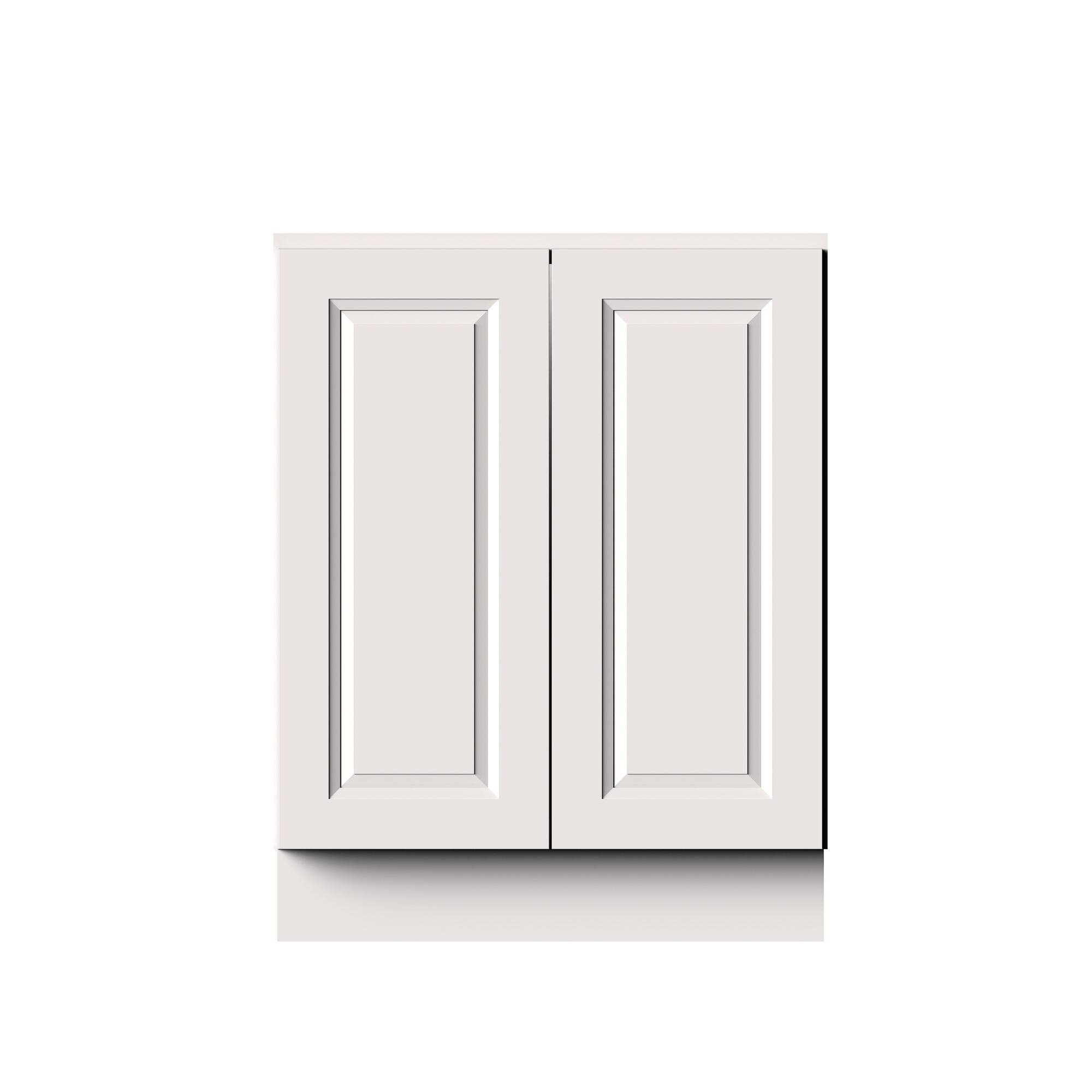 Alt View 1. Boyel Living - 27-in W x 34.5-in H x 24-in D Shaker Full-Height Door Kitchen Base Cabinet with Soft-Close Hinges - Glacier White.