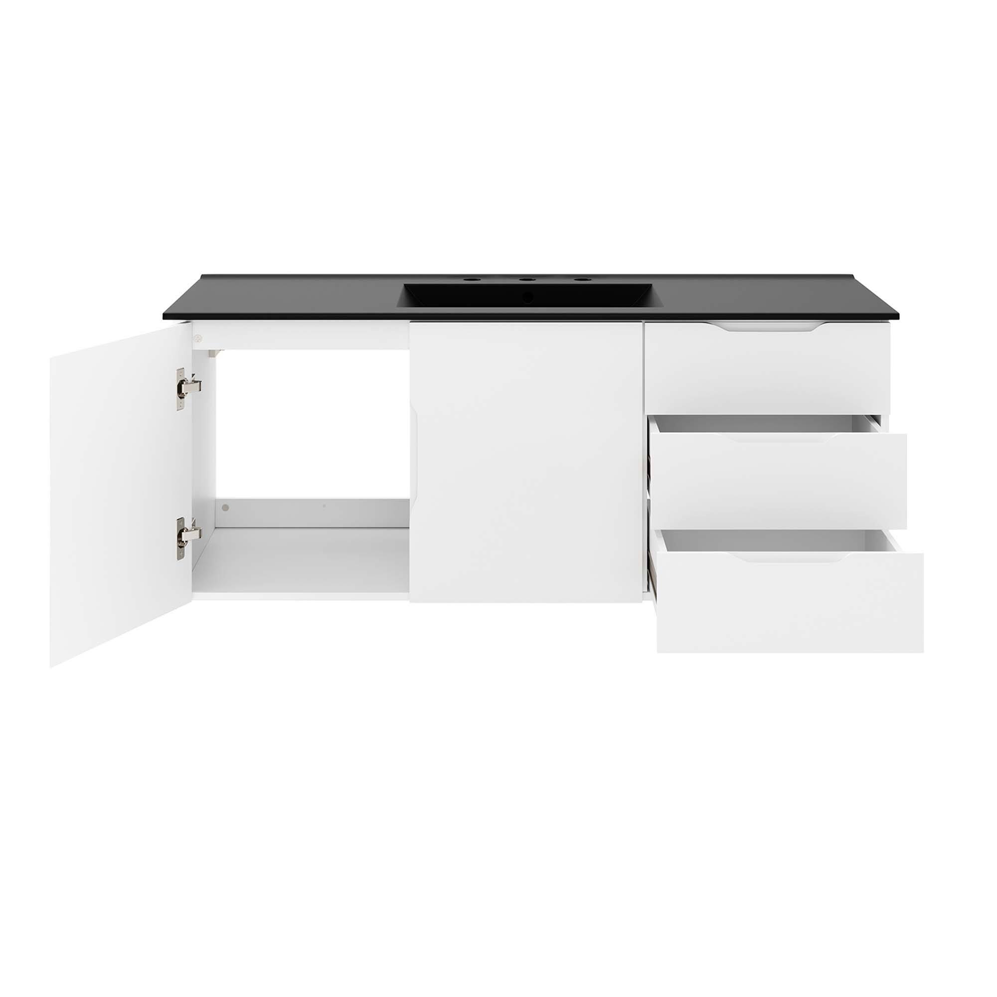 Alt View 2. Modway - Vitality Bathroom Vanity Basin Included by Modway - White Black.