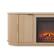 Alt View 1. Walker Edison - Modern Reeded 60” Fireplace TV Stand with Removable Fireplace Insert - Costal Oak.
