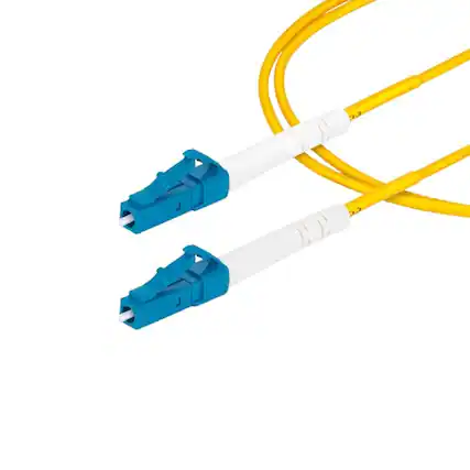 Front. Startech - SPSMLCLC-OS2-3M 3 Meters Fiber Optic Cable - Yellow - LC to LC (UPC) - OS2 - Single Mode - Simplex Passive - LSZH Fiber - Yellow.