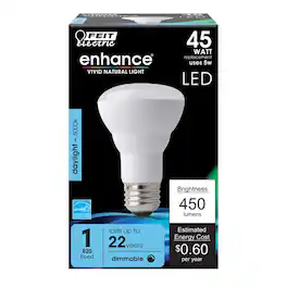 FEIT ELECTRIC - Enhance R20 E26 (Medium) LED Bulb Daylight 45 Watt Equivalence 1 pk