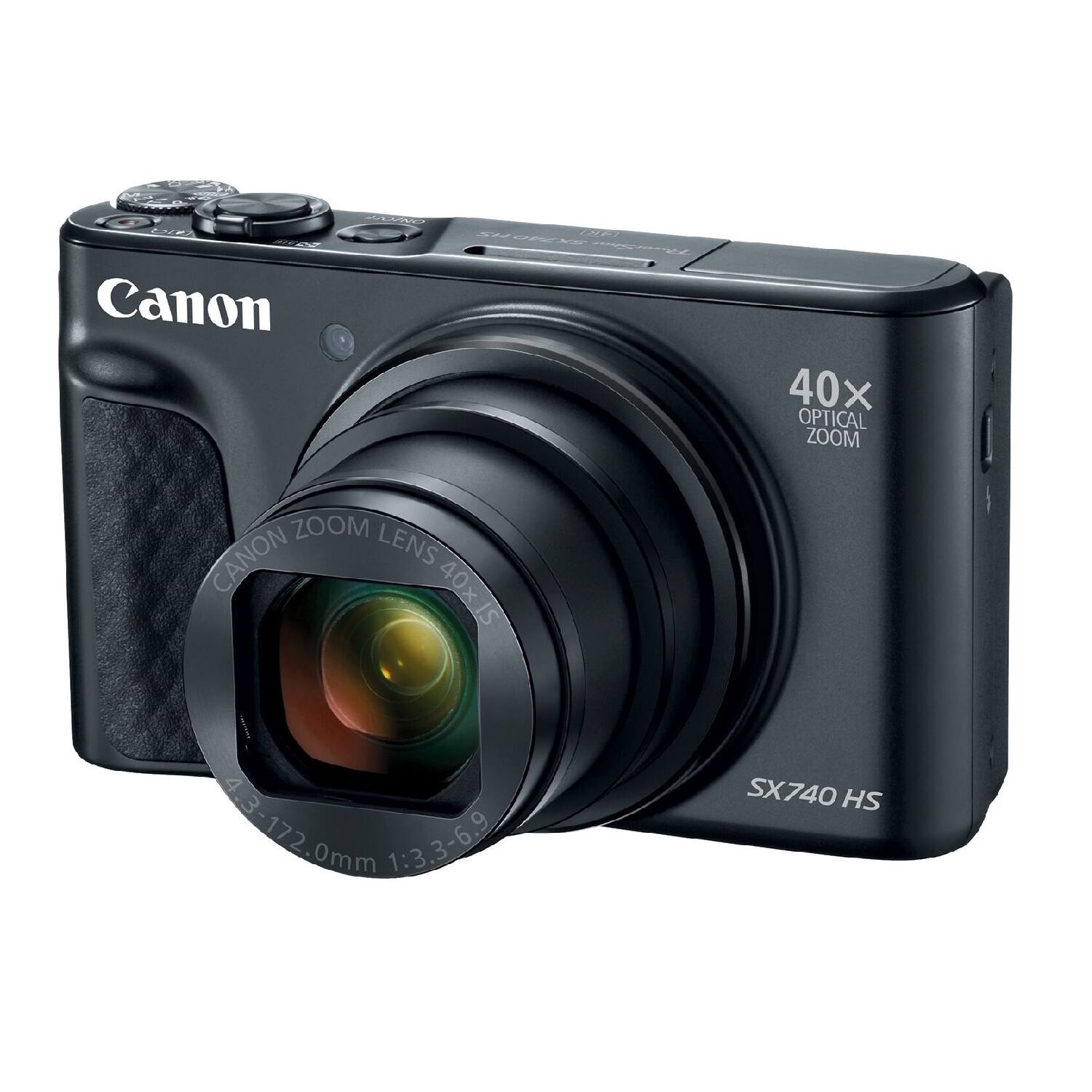 Canon 40x OPTICAL ZOOM LENS 40x IS 4.3-172.0mm 1:3.3-6.9 SX740 HS