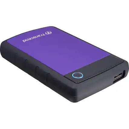 Front. Transcend - Transcend StoreJet 25H3 4 TB Portable Hard Drive - 2.5" External - SATA - Purple - USB 3.0 - 256-bit Encryption Standard - Purple.