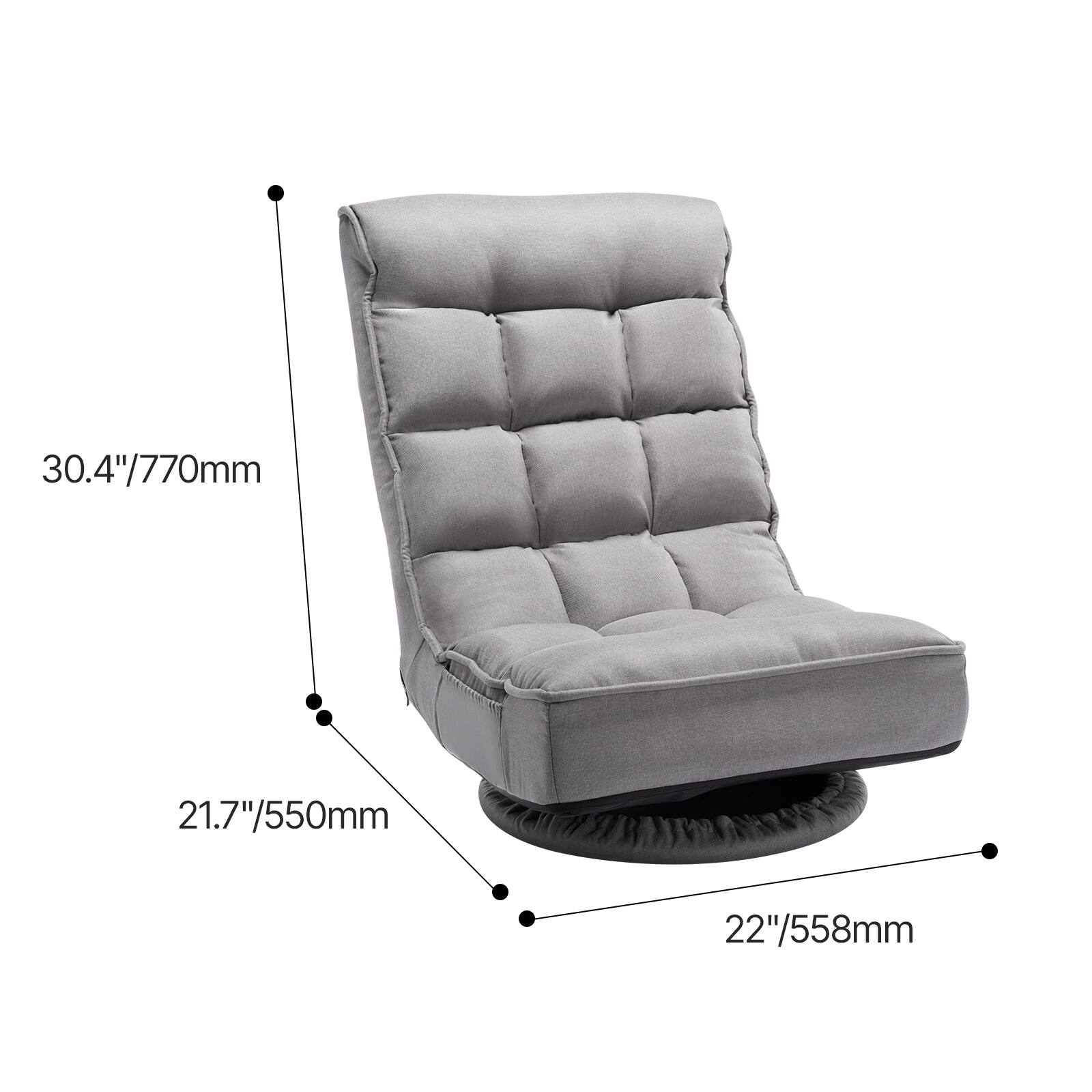 30.4"/770mm  
21.7"/550mm  
22"/558mm