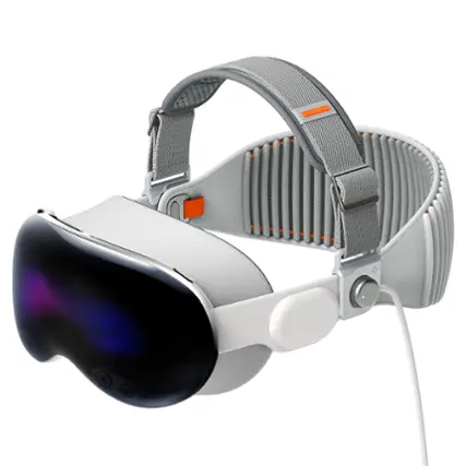 Front. Spigen - Head Strap for Apple Vision Pro - Charcoal Gray.