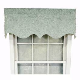 RLF Home - Luxurious Modern Design Classic Miramar Regal Style Window Valance 50" x 17" - Sea Glass