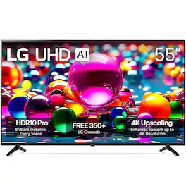 55" Class LG UHD AI UA77A 4K Smart TV 2025