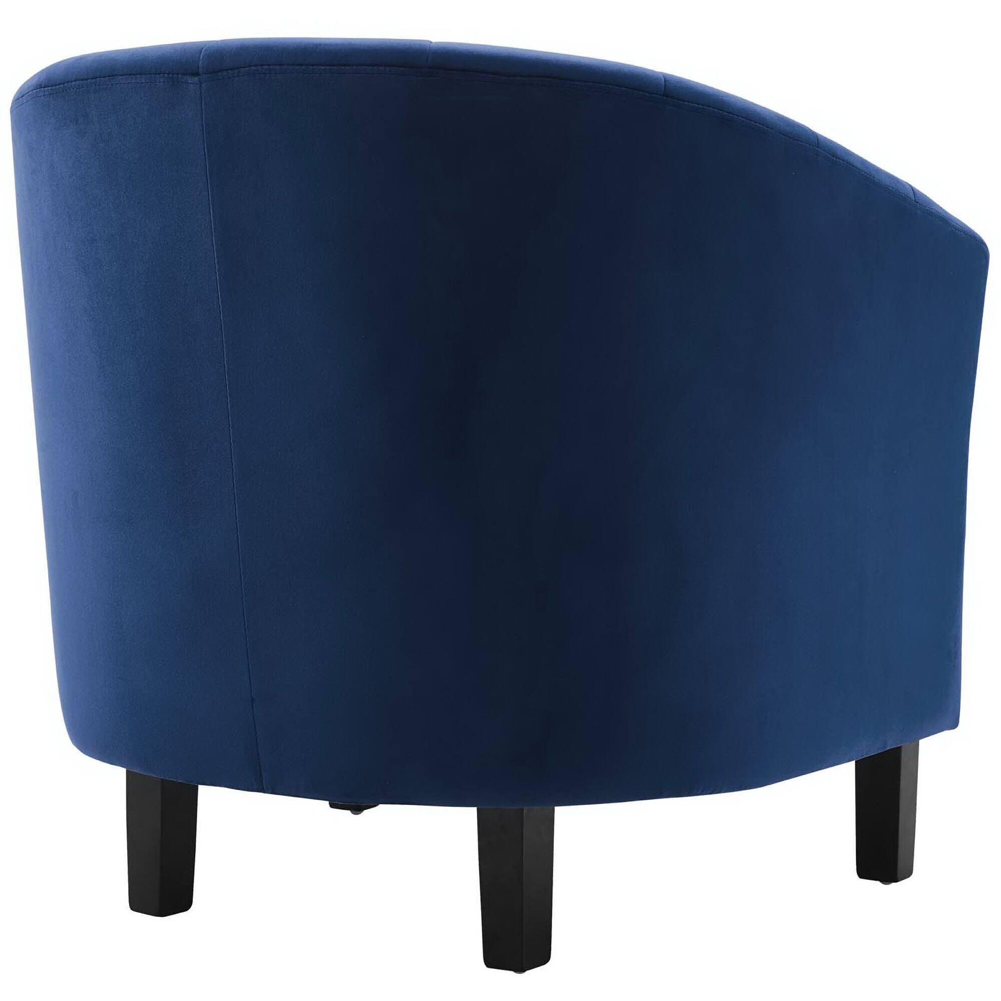 Angle. Modway - Prospect Channel Tufted Performance Velvet Armchair by Modway - Blue.