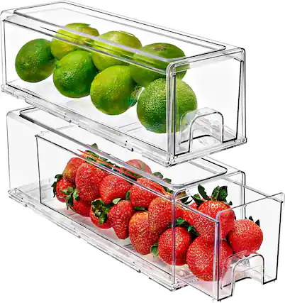 Front. Sorbus - Sorbus Fridge Drawers - Refrigerator Accessories and Organizer for Fruit, Snacks, Bottles, Cans.