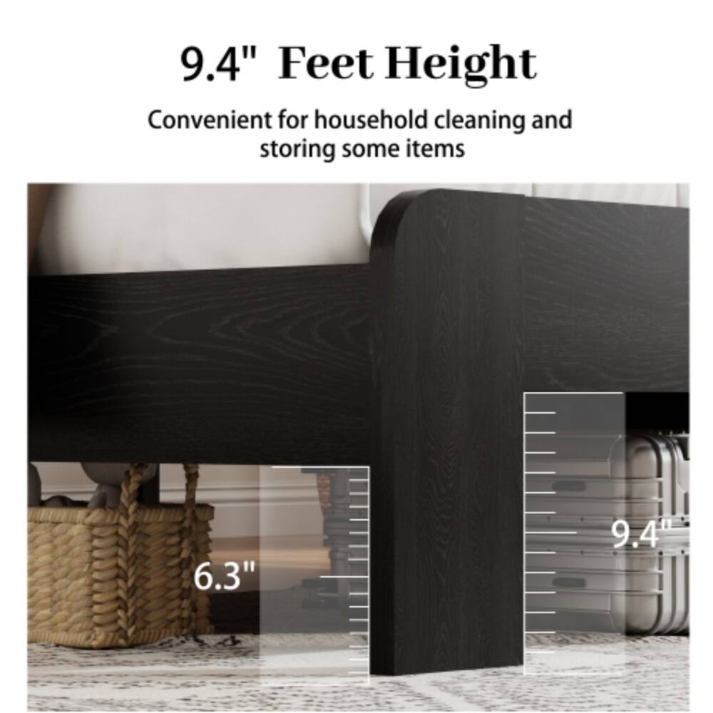 9.4" Feet Height  
Convenient for household cleaning and storing some items  

6.3"