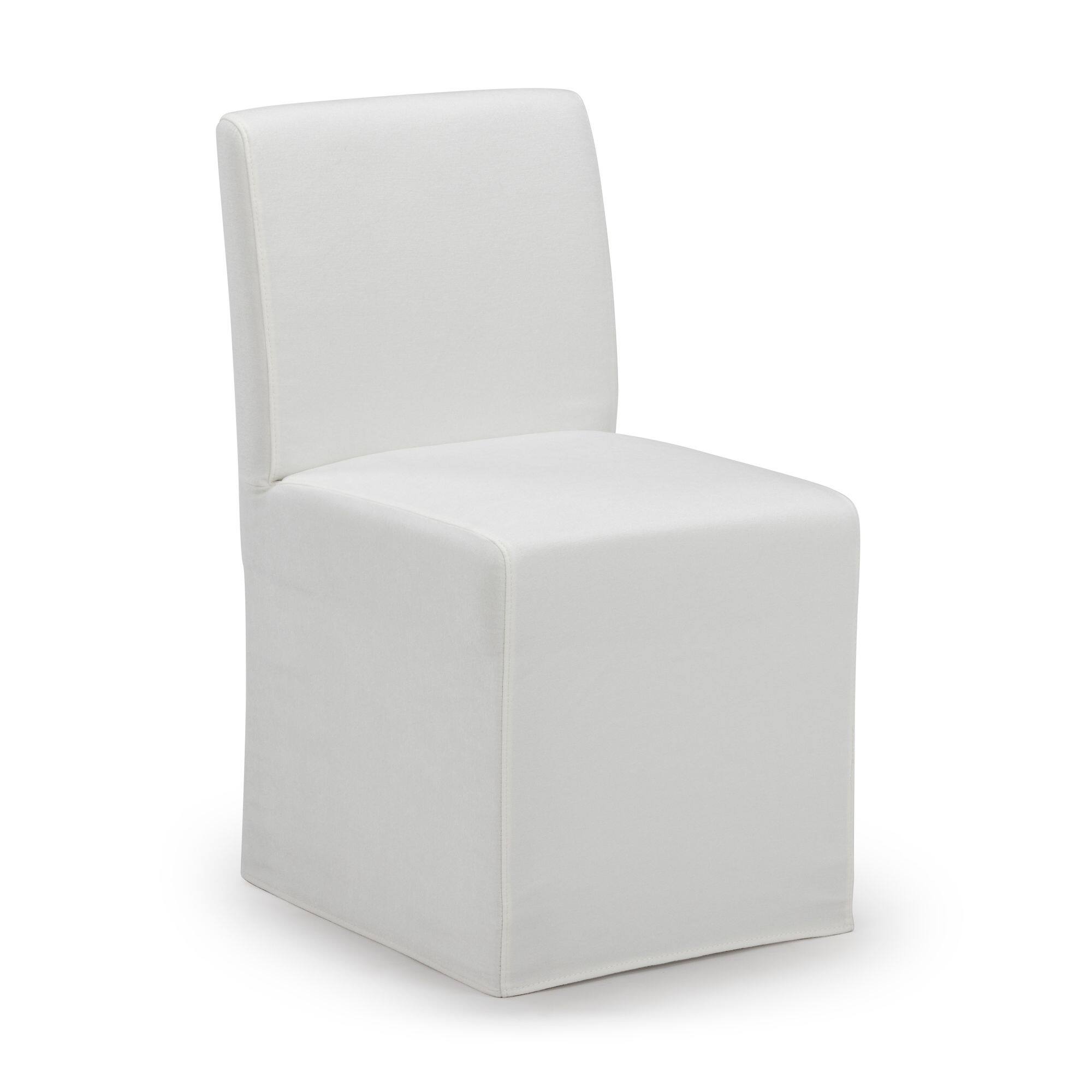 Alt View 6. Plank+Beam - Chesnee Dining Chair with Long Slipcover, Bone MB2405-01 (2 Pack) - Bone.