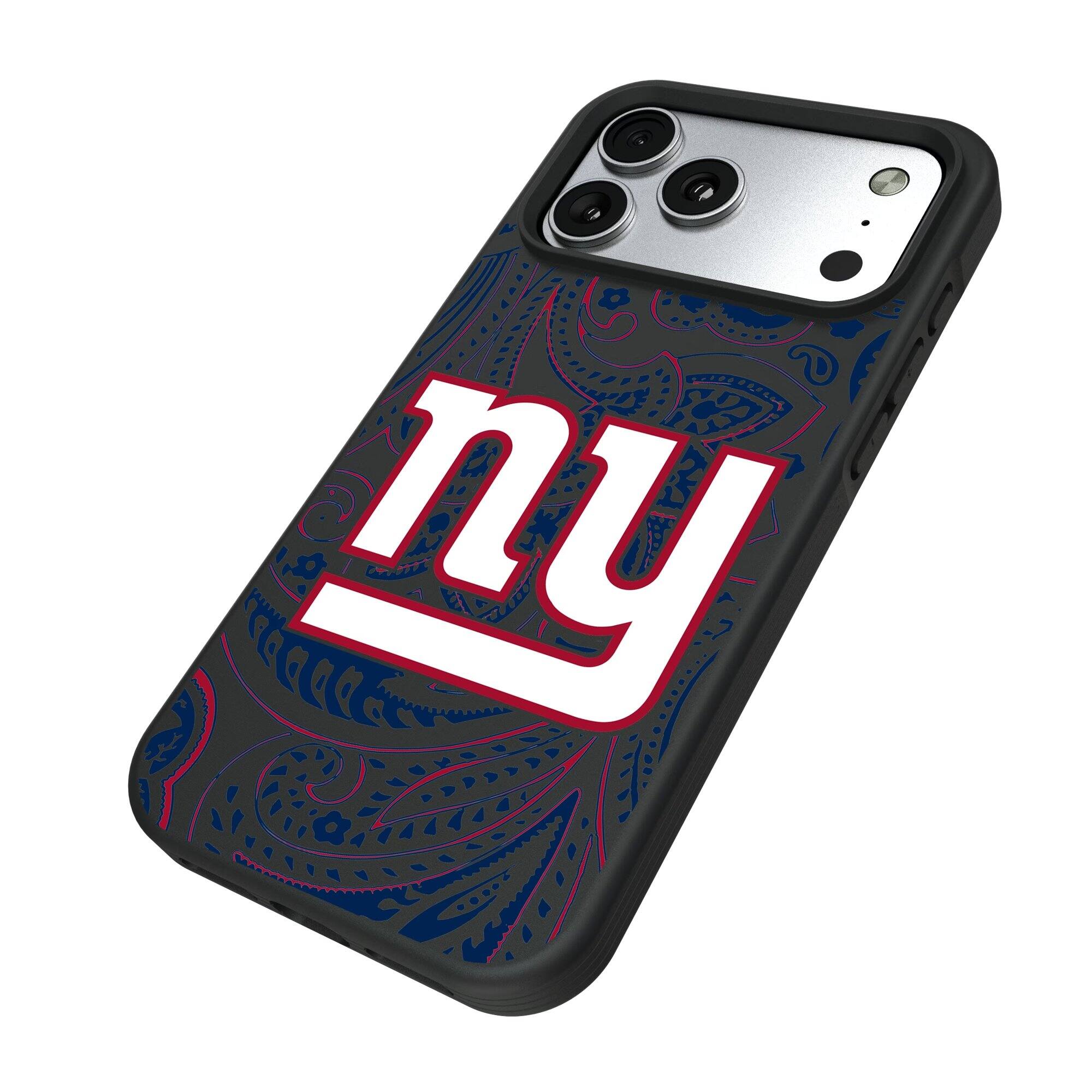 Alt View 1. Keyscaper - New York Giants iPhone Paisley Design Bump Case - 16 - Multicolor.