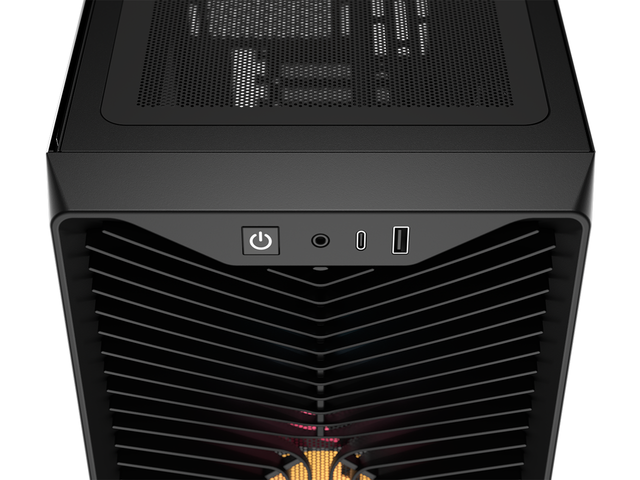Alt View 9. CORSAIR - CORSAIR 3200D RS ARGB Mid-Tower Chassis, 3x RS120 ARGB Fans, DIY Friendly, Black - Black.