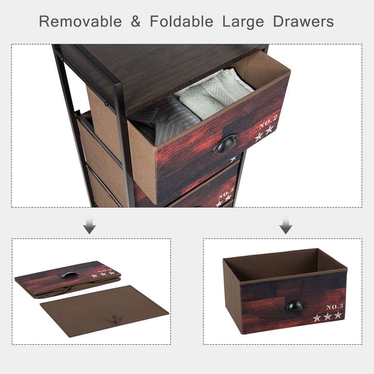 Removable & Foldable Large Drawers