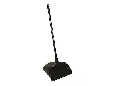 Front. RubberMaid - Rubbermaid Executive Lobby Pro 11.25" Plastic Upright Dustpan, Black (FG253100BLA) - Black.