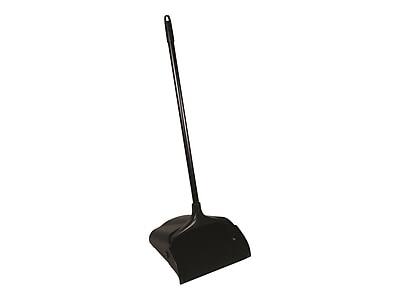Front. RubberMaid - Rubbermaid Executive Lobby Pro 11.25" Plastic Upright Dustpan, Black (FG253100BLA) - Black.