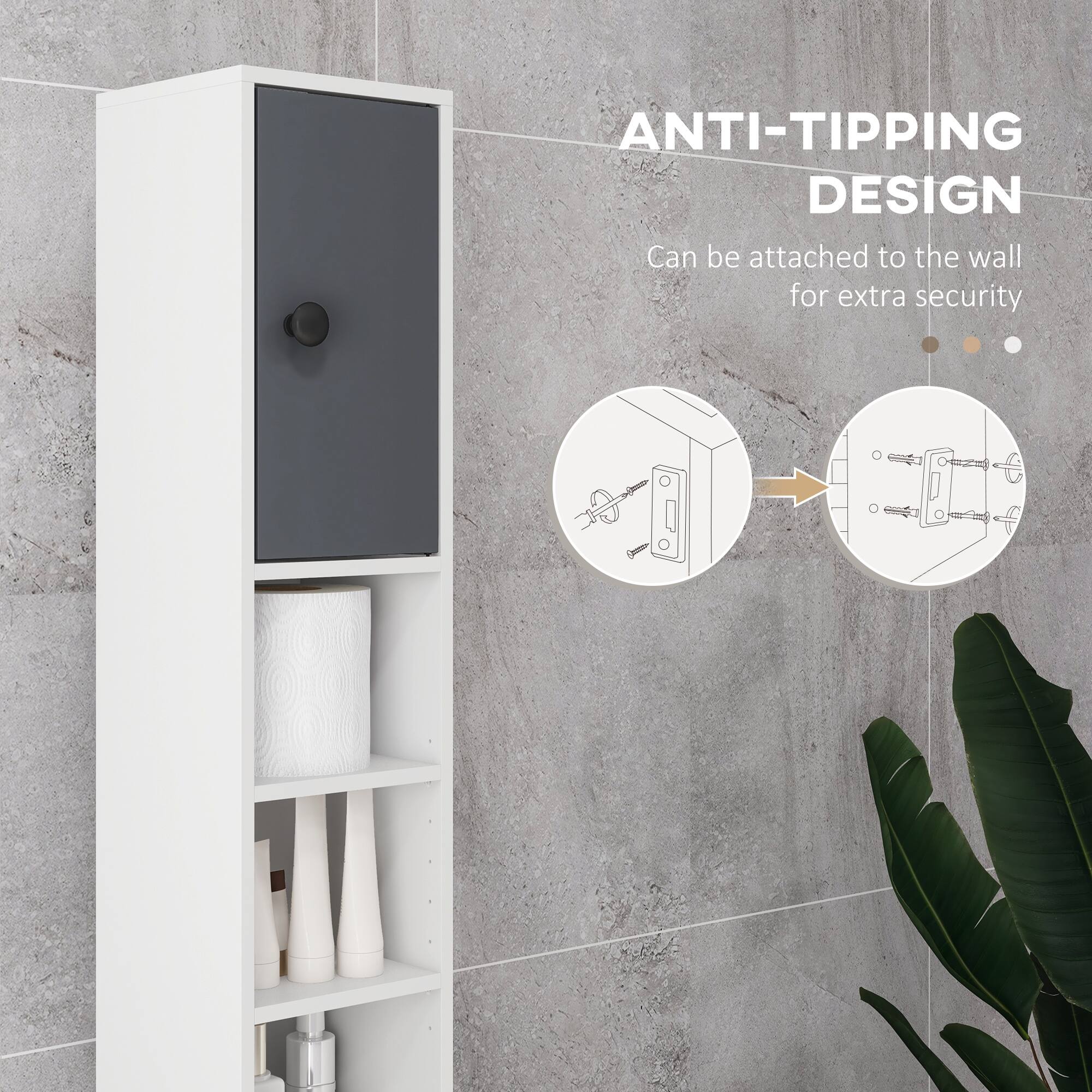 ANTI-TIPPING DESIGN
Can be attached to the wall for extra security