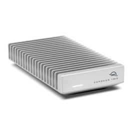 OWC - 8TB Express 1M2 80Gb/s Portable NVMe SSD USB4 Ultra Fast External SSD Drive with Aluminum Heat Sink Enclosure - Silver