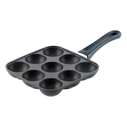 Front. Scanpan - Classic Aebleskiver Puff Dumpling Pan - Black.