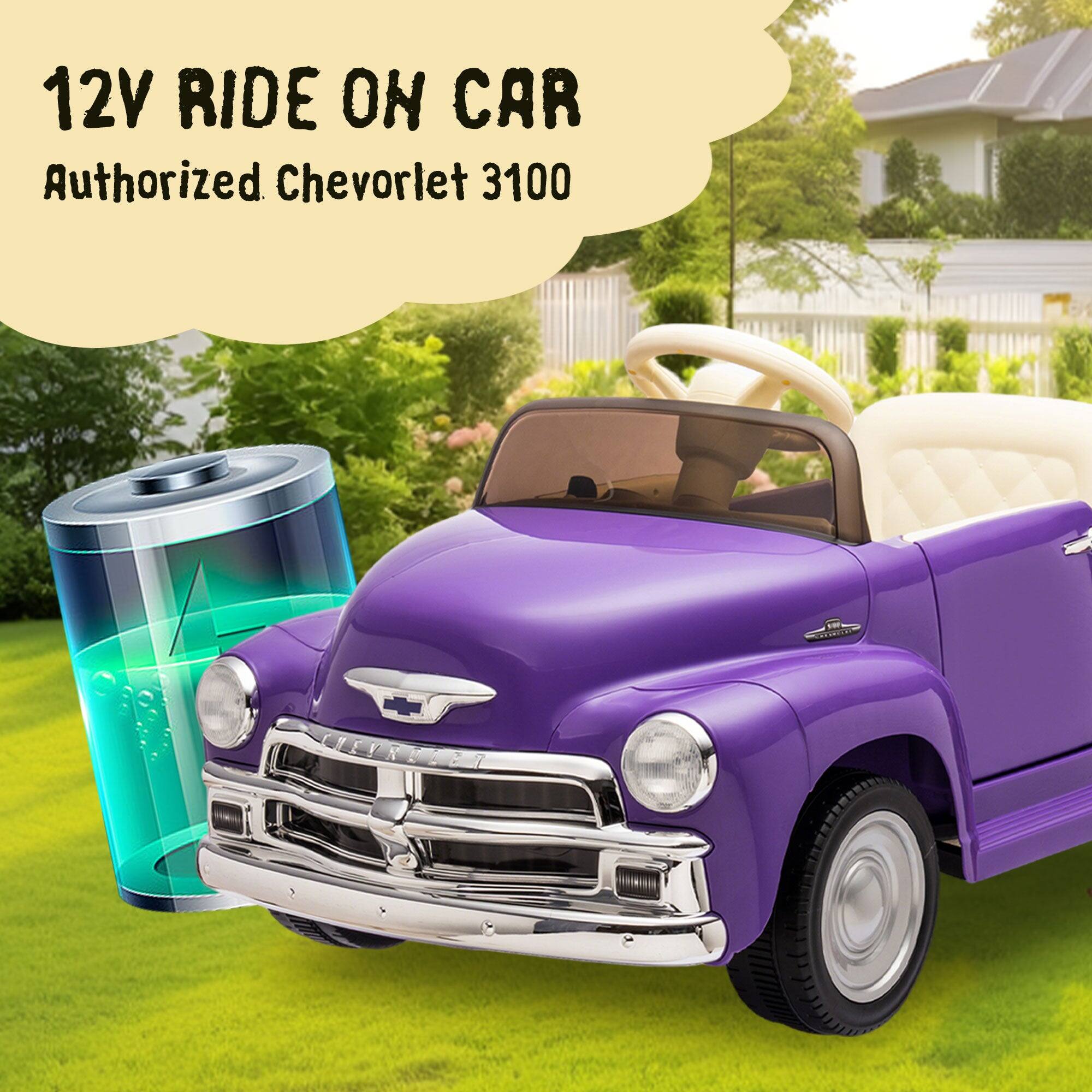 12V RIDE ON CAR  
Authorized Chevrolet 3100