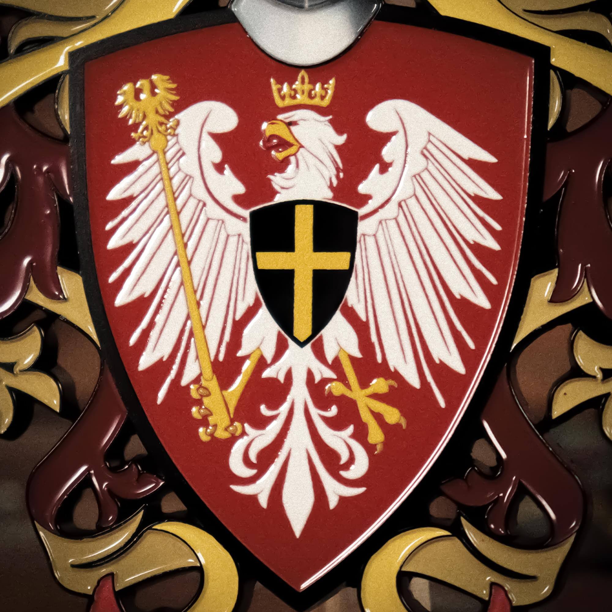 Alt View 5. Fanattik - The Witcher Redania Crest Limited Edition Metal Medallion - Red.