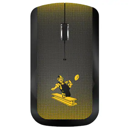 Front. Keyscaper - Throwback Pittsburgh Steelers Wireless USB Computer Mouse - Black.