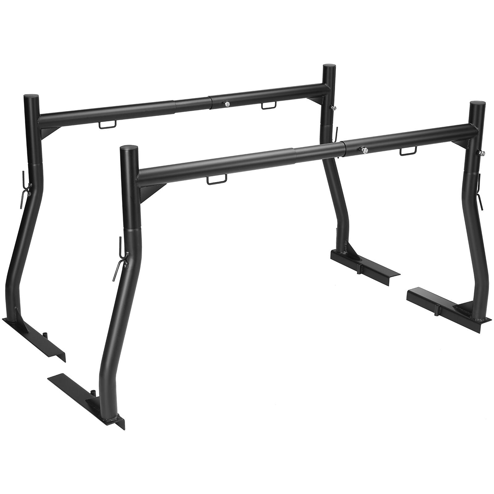 Front. VEVOR - Truck Rack, 46-71inch Extendable Truck Ladder Rack, 800 lbs Capacity Steel Ladder Rack - Black.
