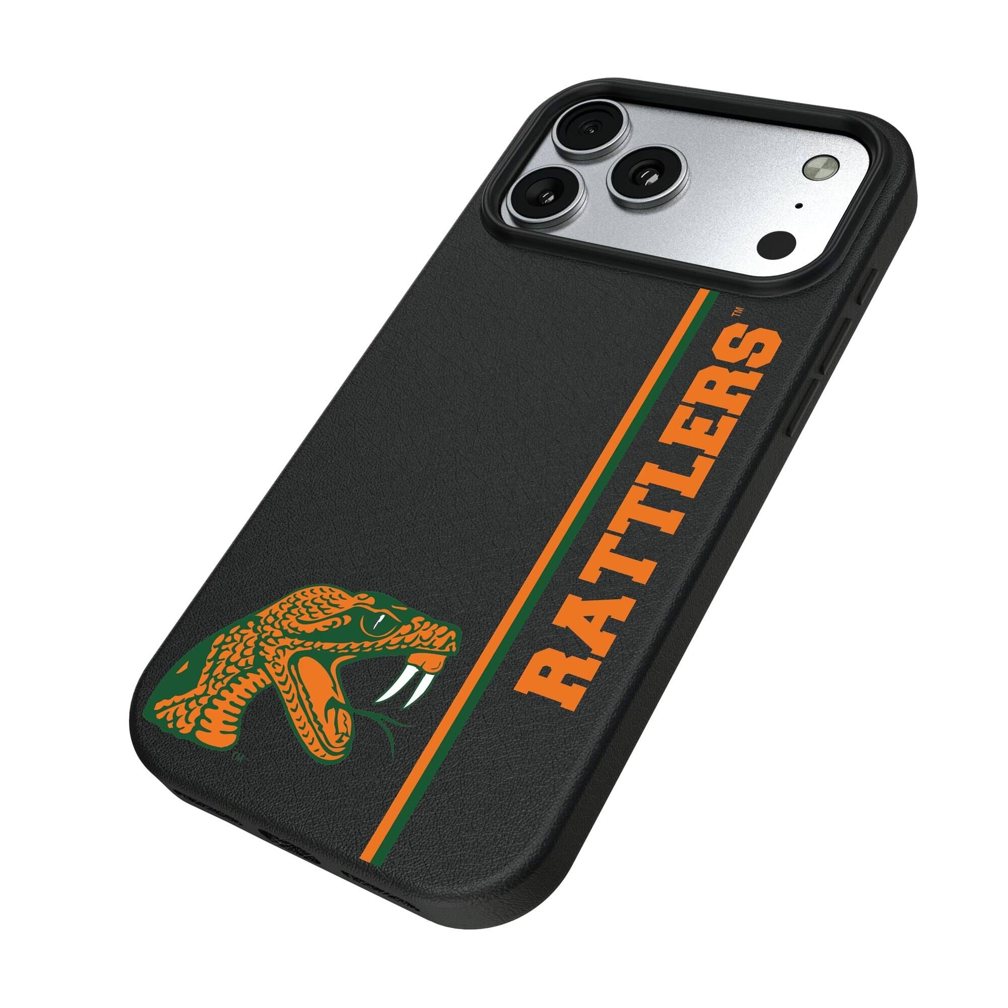 Alt View 1. Keyscaper - Florida A&M Rattlers iPhone Magnetic Bump Case - 16 Pro - Black.