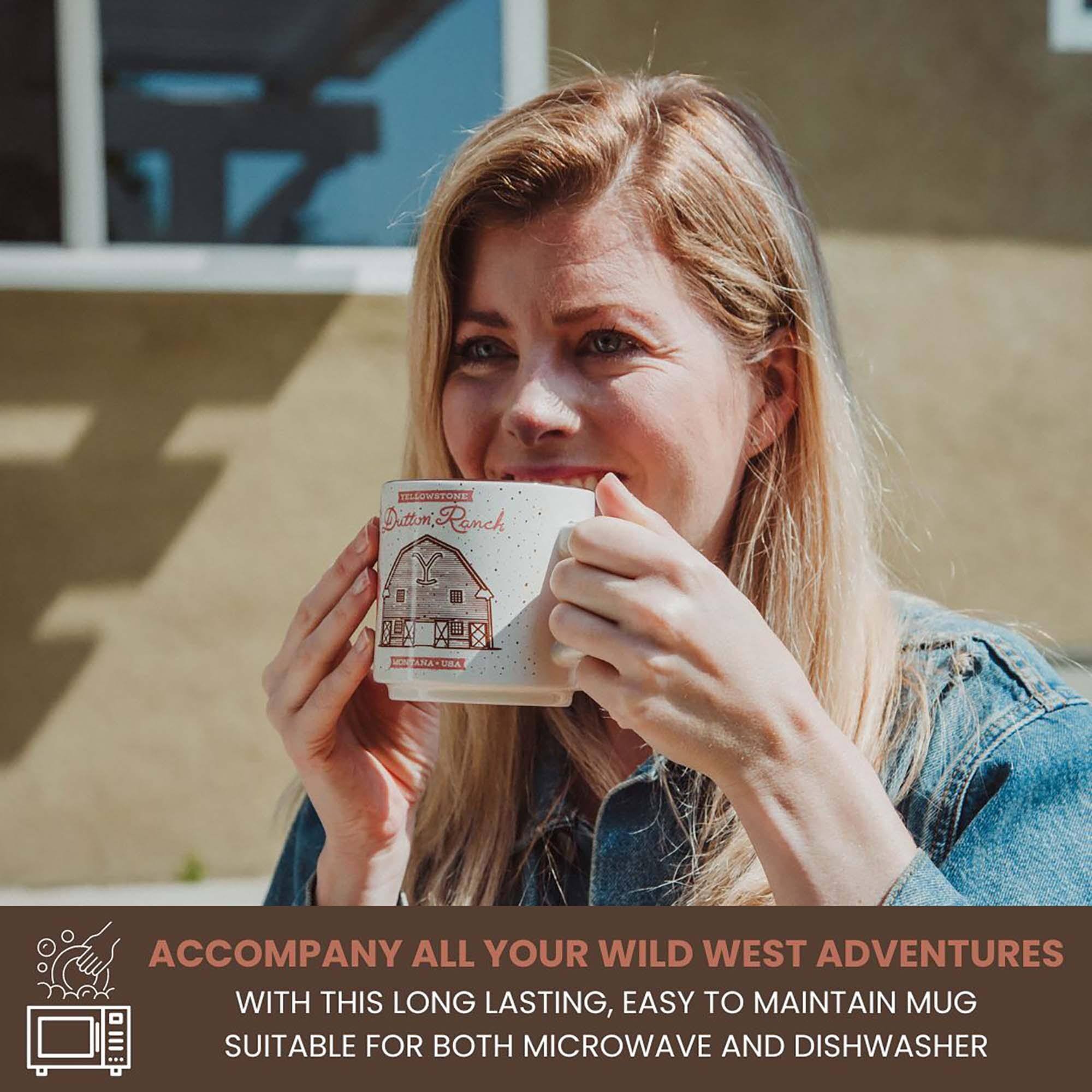 ACCOMPANY ALL YOUR WILD WEST ADVENTURES  
WITH THIS LONG LASTING, EASY TO MAINTAIN MUG  
SUITABLE FOR BOTH MICROWAVE AND DISHWASHER